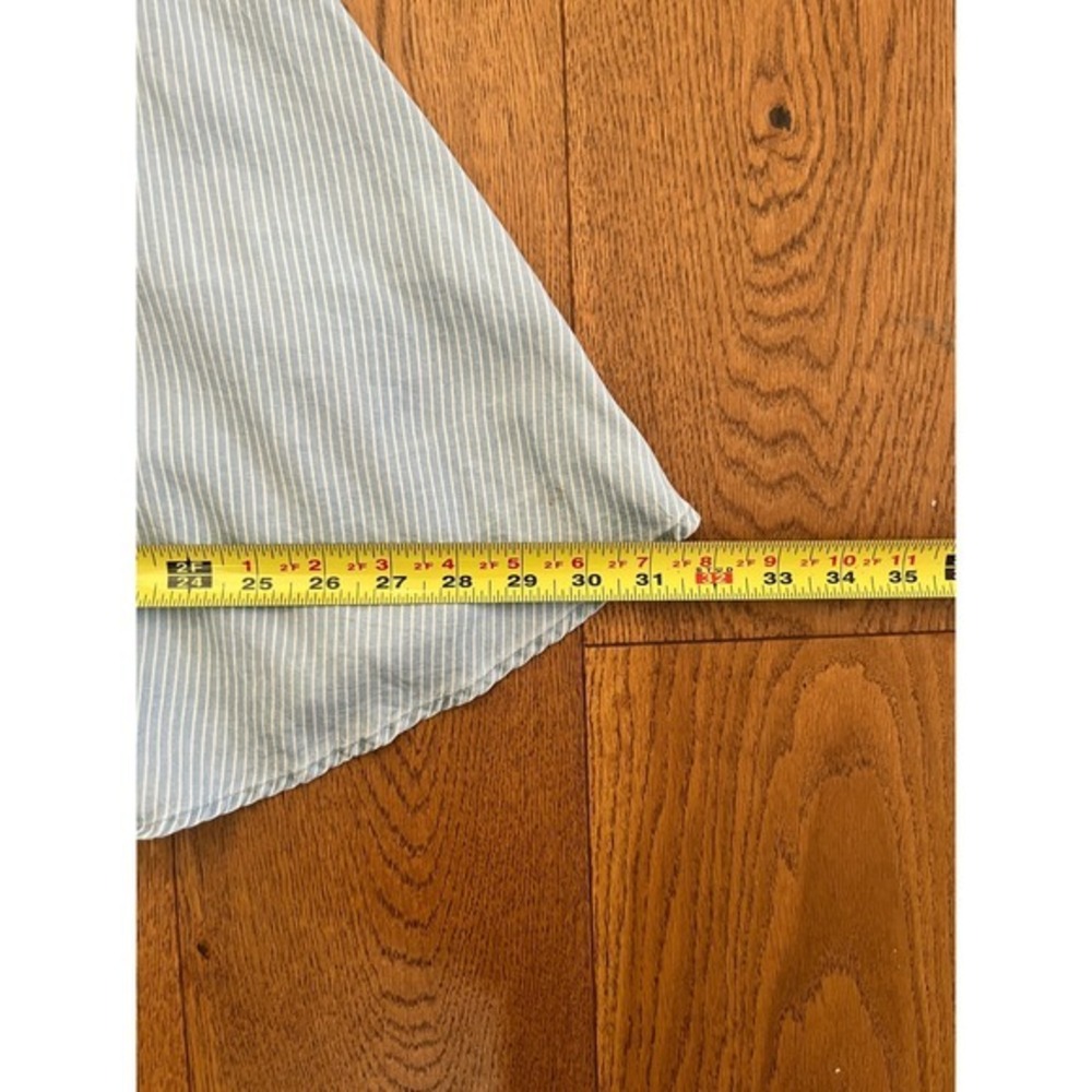 Striped Cami Sundress Light Blue White Smocked Back A Line Mini Summer Dress S - Picture 9 of 15
